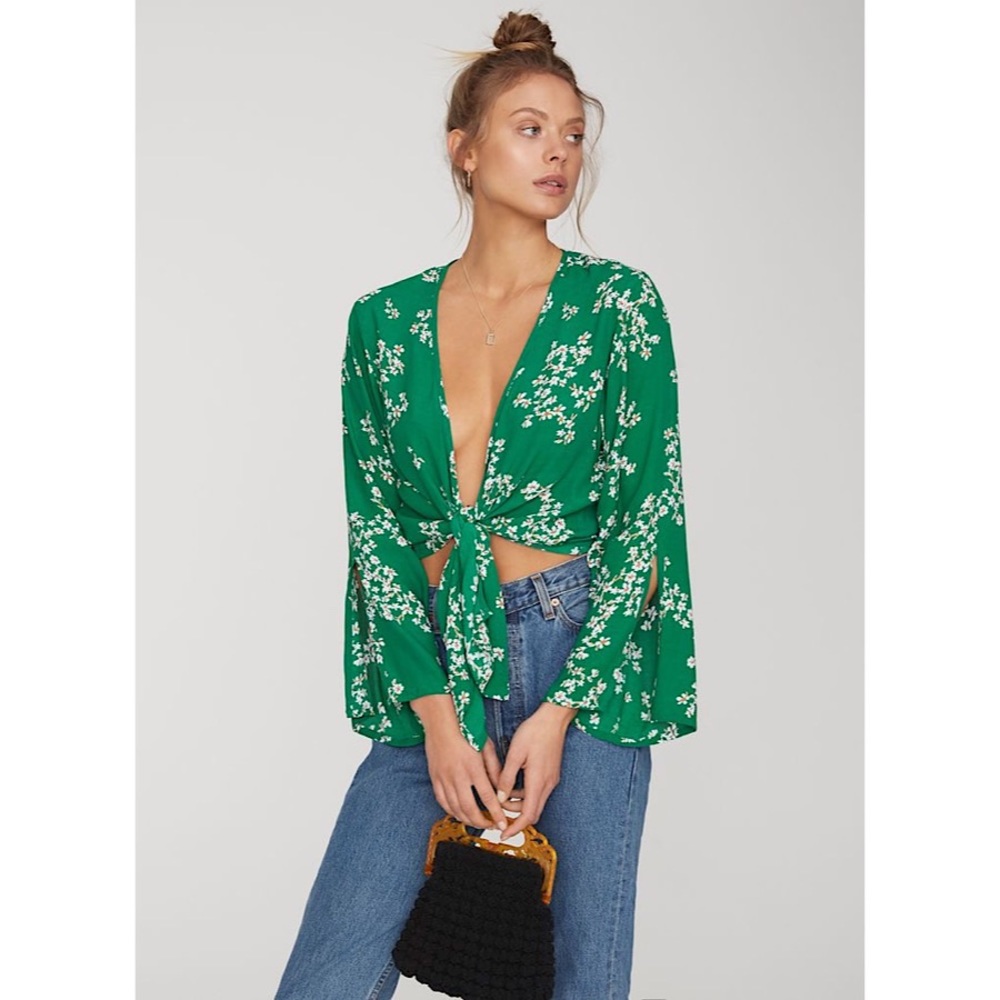 Faithfull the Brand Teguise Top in Cap Estel Floral Size 4